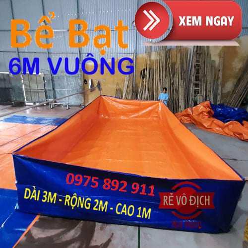 Bể bạt nuôi ốc ếch cá - xanh cam
