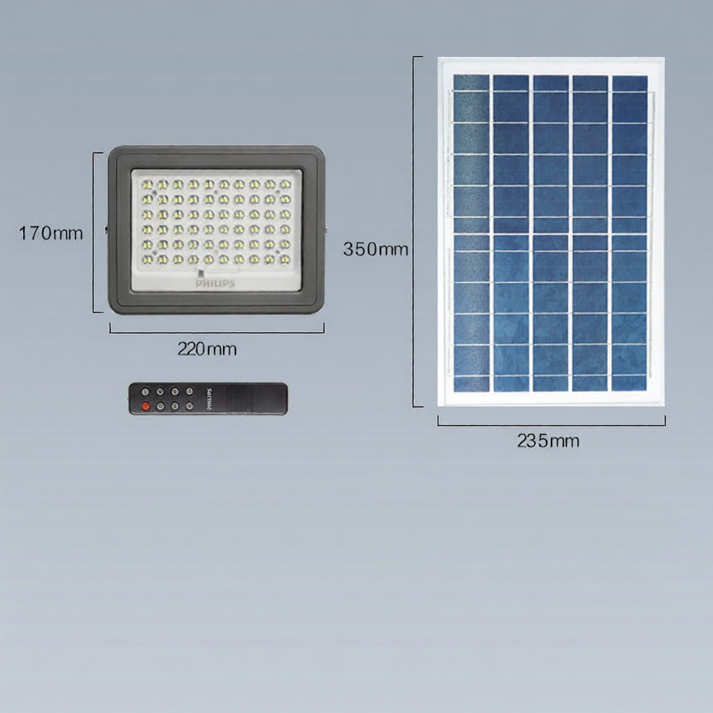 Philips | Đèn Đường LED Chống Nước Chống Bụi Điều Khiển Từ Xa Cảm Biến Ánh Sáng Mặt Trời