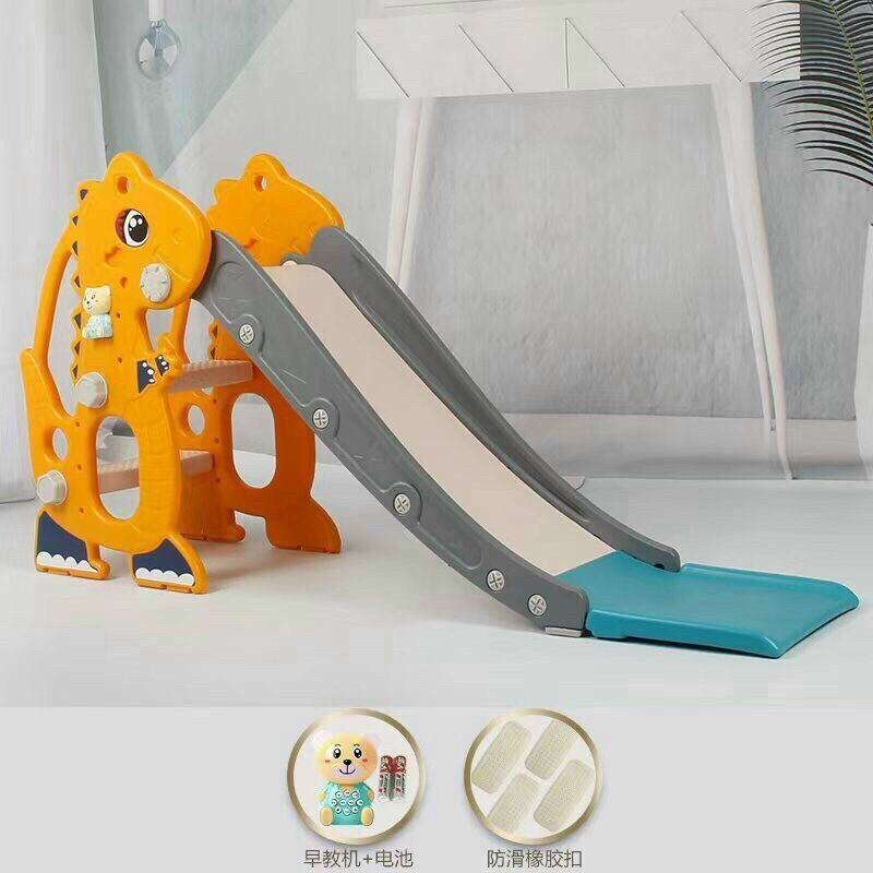 Cầu trượt khủng long gấp gọn máng dài cho bé - đồ chơi vận động cho bé