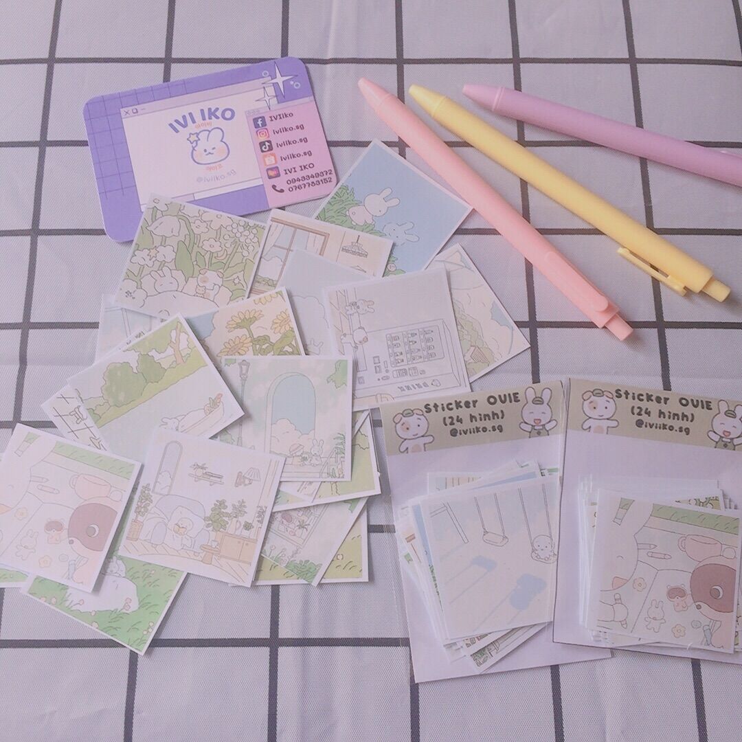 Set 24 sticker OUIE (5x5cm) | IVI IKO