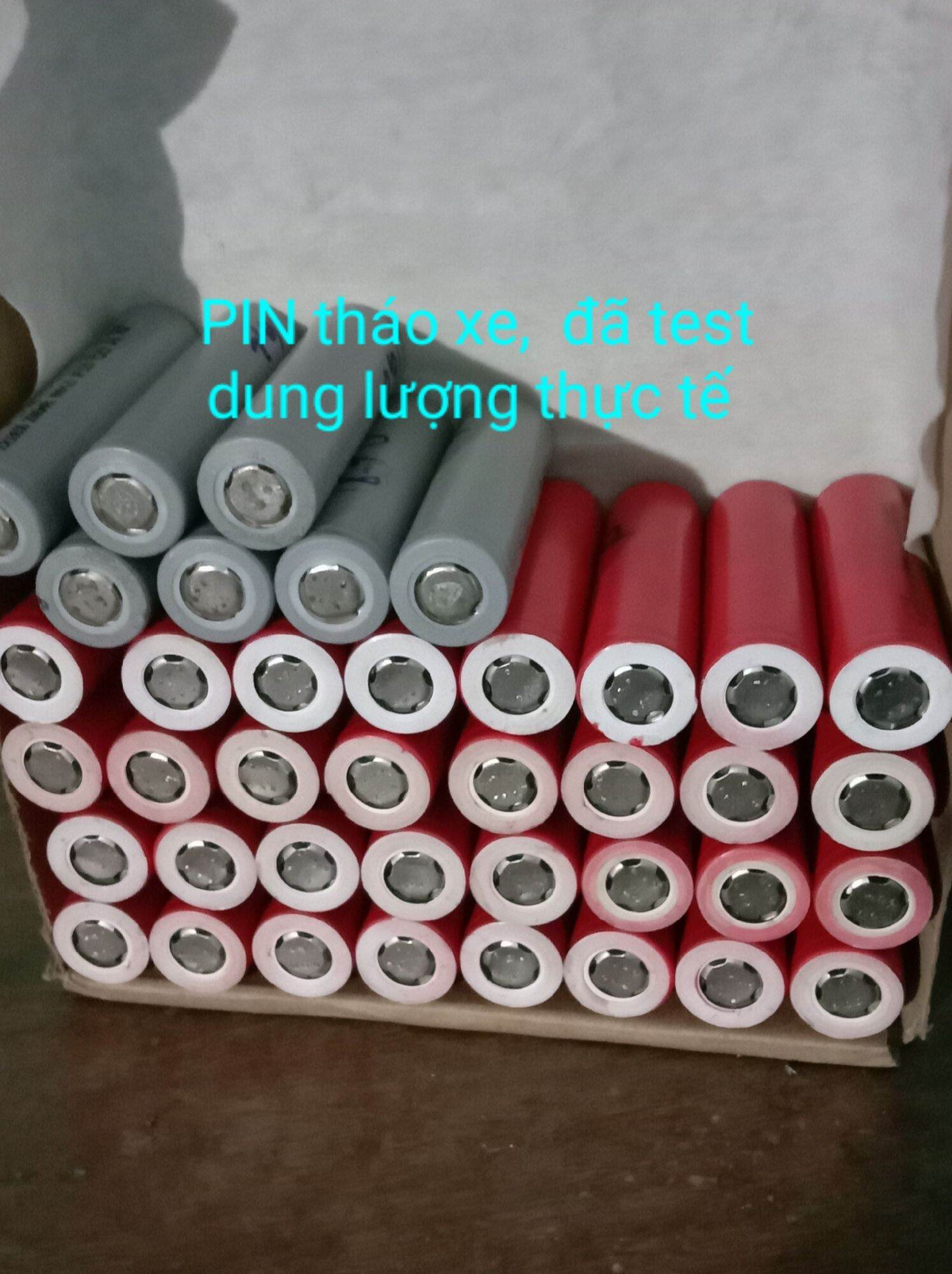 PIN 18650 hàng tháo đã test đủ dung lượng