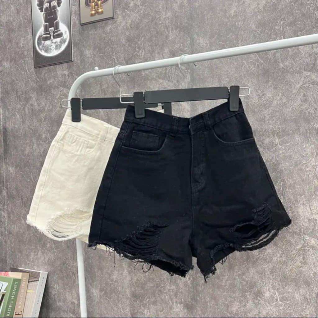 Quần đùi jean rách dành cho nữ