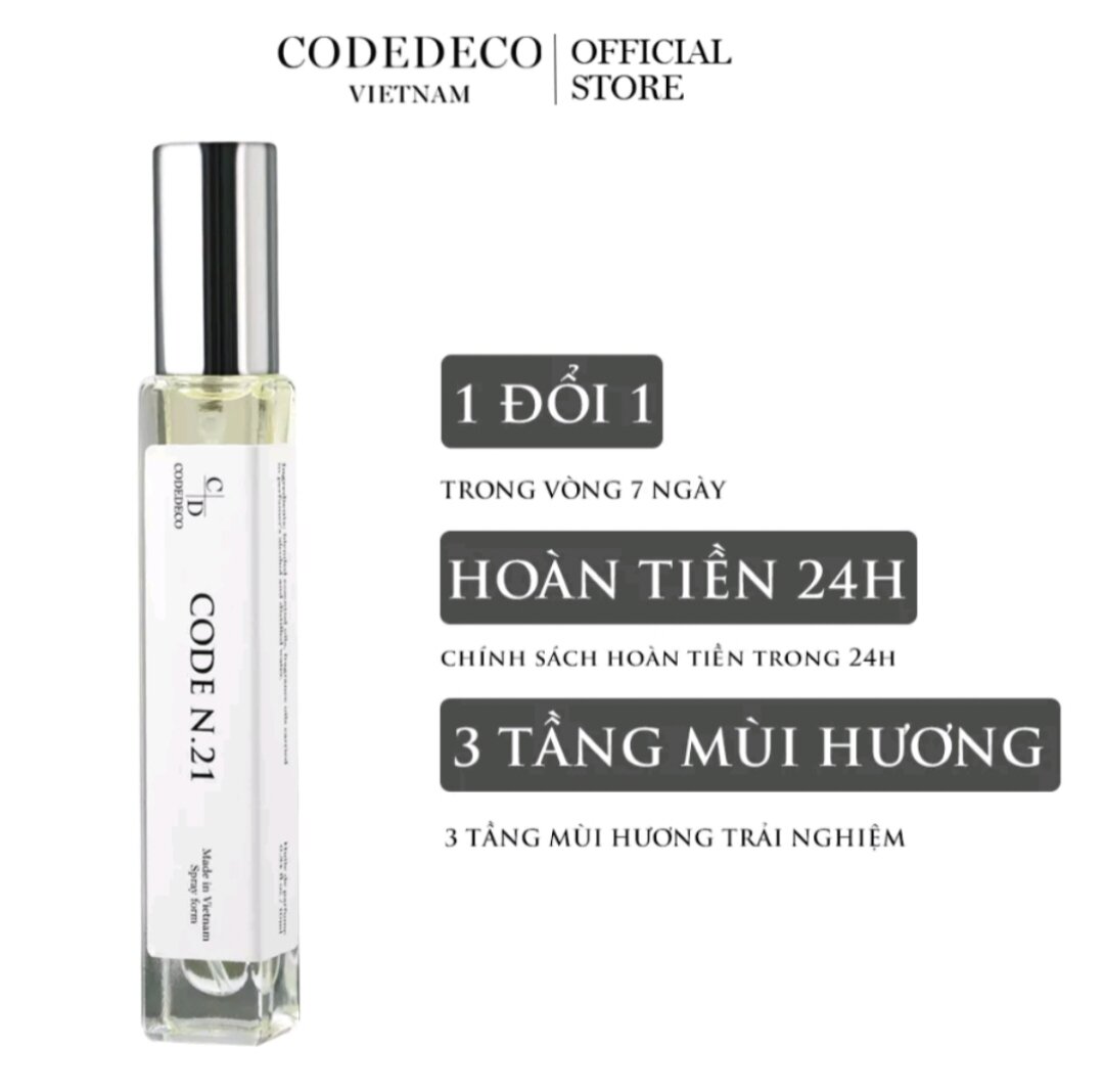 Tinh dầu nước hoa CODEDECO Sauvage (CODE N.21) 10ml, Phóng Khoáng, Nam Tính, Cuốn Hút