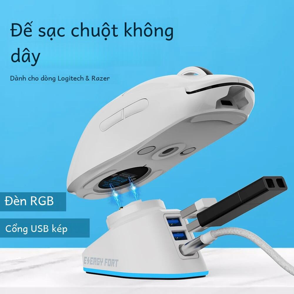 Chuột Không Dây Sạc Dự Logitech G Pro X Superlight G502 X Plus G903 G703 Lightspeed Razer Chuột Chơi