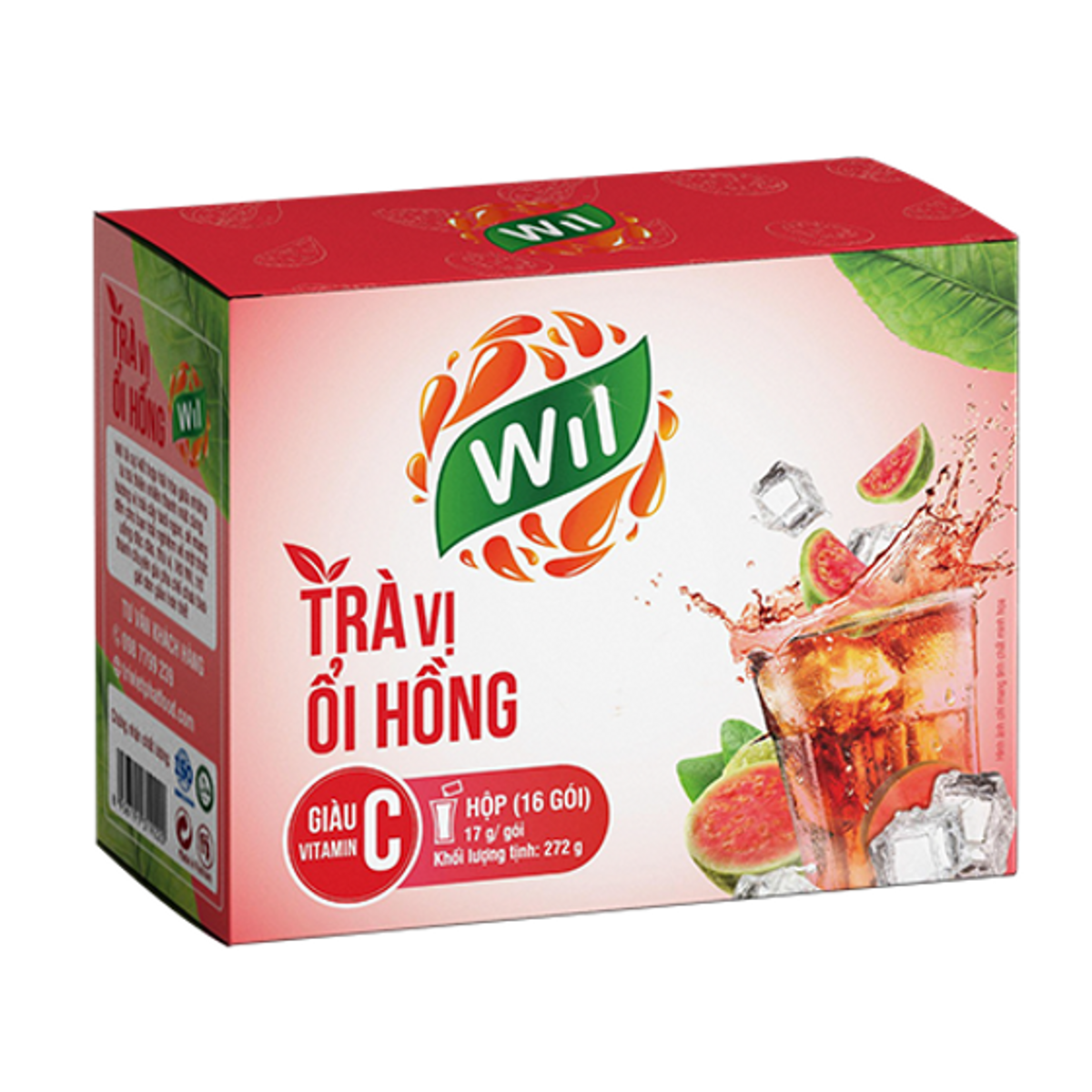 Thùng trà ổi hồng Wil 12 hộp/ 1 thùng thơm ngon vị chất