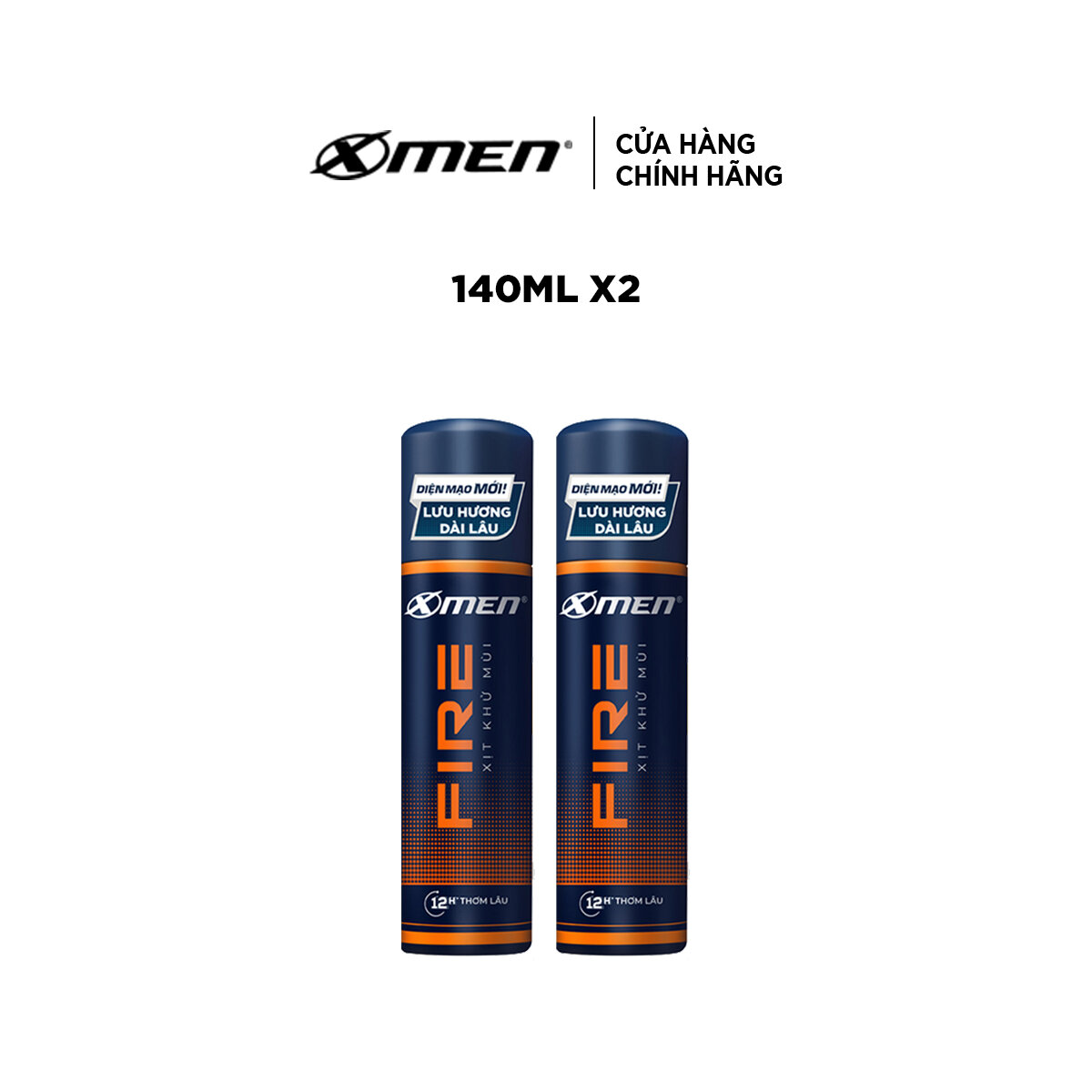 Combo 2 Xịt khử mùi X-Men Fire 140ml
