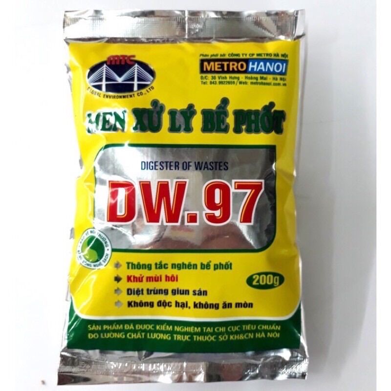 Men xử lý bể phốt dw.97