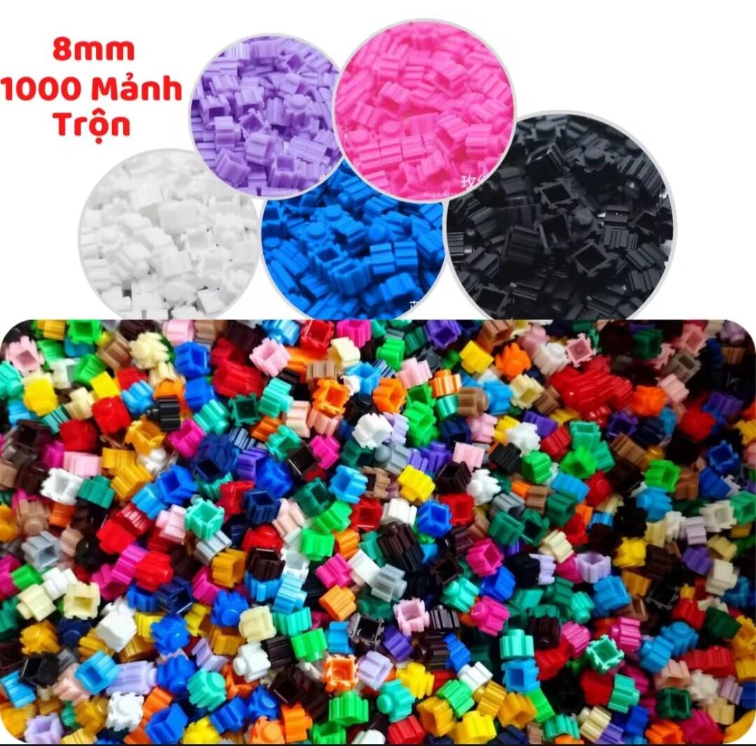 ( 1x1 2x1 3x1 MÀU LỘN XỘN ) Hạt răng cưa lắp ráp mini 8mm - Mảnh hạt mini 8mm !!!