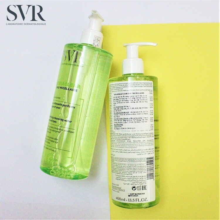 Nước tẩy trang SVR giúp làm sạch, dịu nhẹ Micellar Sebiaclear Chai 400ml