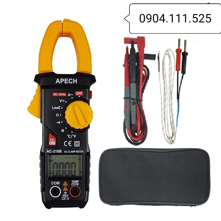 Ampe kìm đo dòng AC APECH AC-218B (600A) 