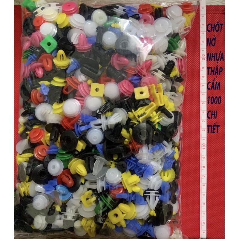 Chốt nút ốc nhựa xe ô tô 1000 cái thập cẩm giá sale sốc