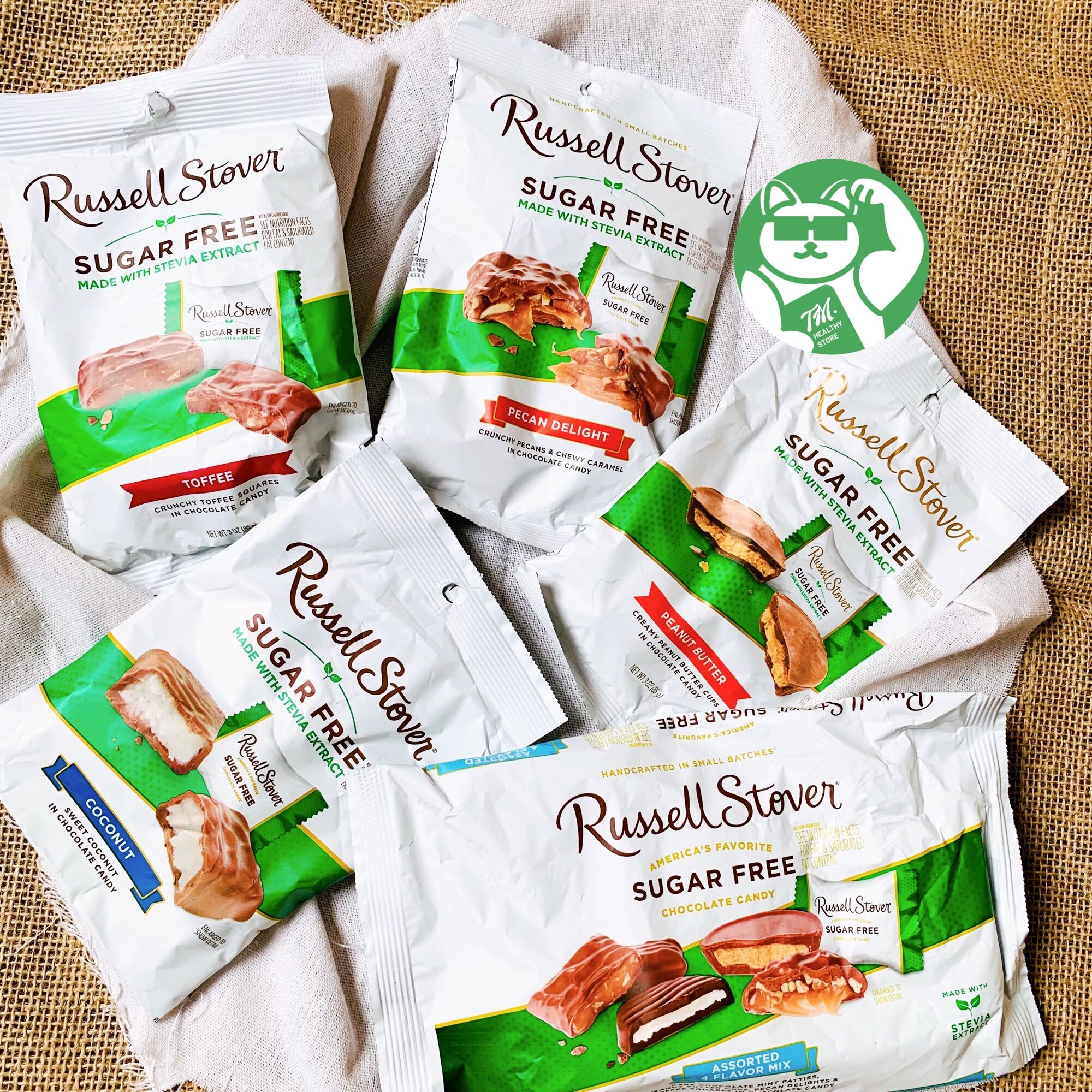 Chocolate- Socola Russell Stover sugar free không đường nhiều vị 1 gói 85g - 284g