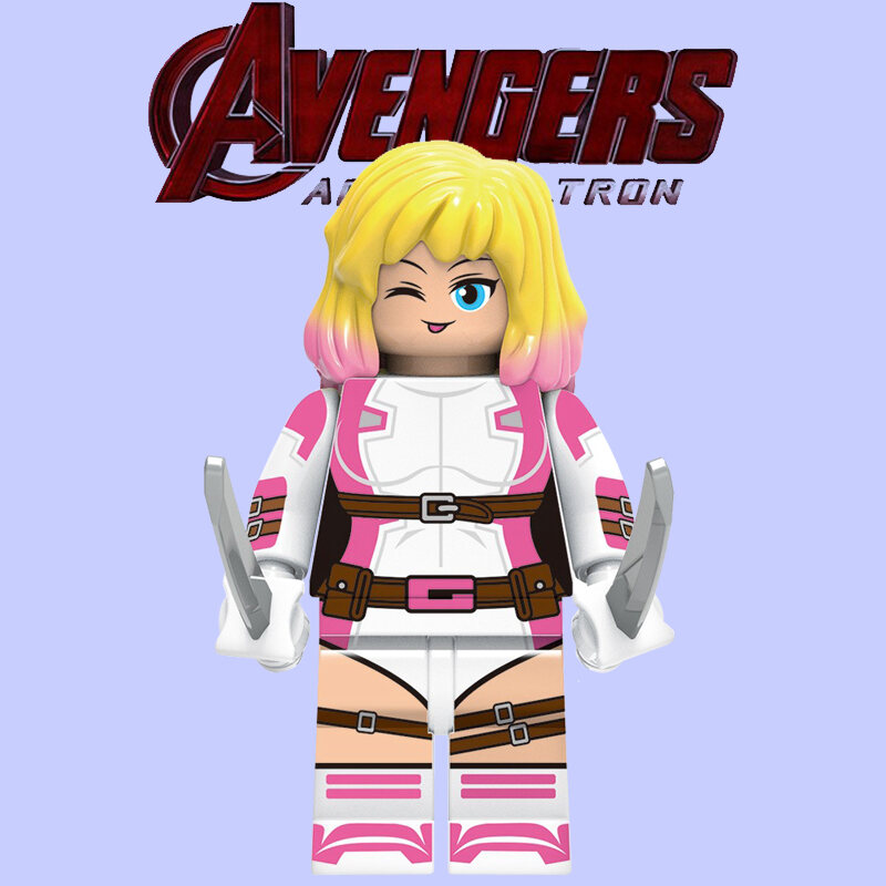 Marvel X-Men Deadpool 2 Third Party Model Building Blocks Assembly Toy 1618 Gwenpool Educational Min