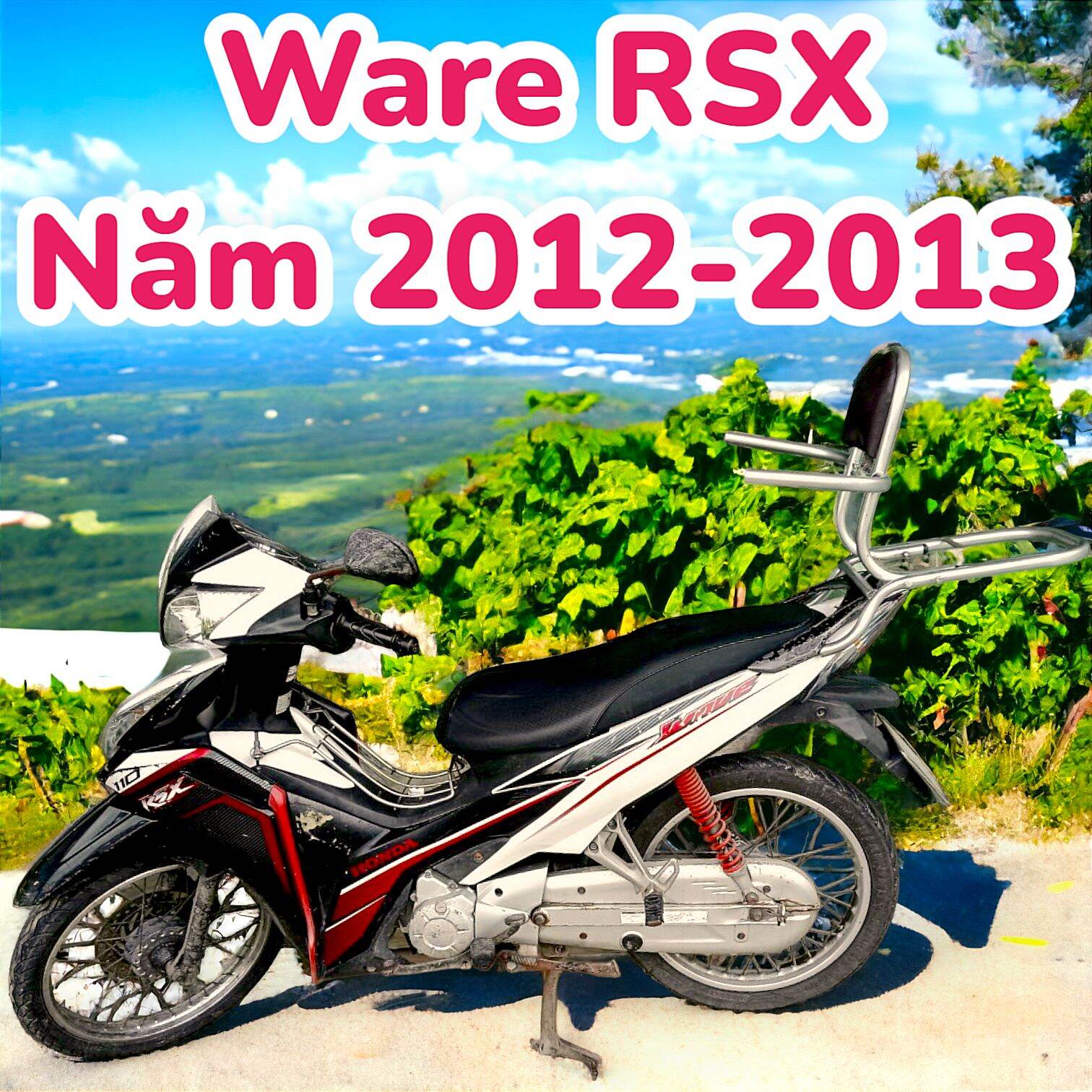 Baga phượt có đệm tựa lưng,dùng cho xe wave rsx 110 đời 2012 _2013