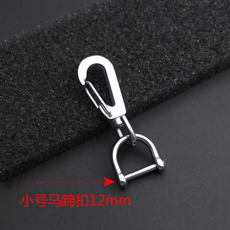 Móc chìa khóa mini inox 304 móc chìa khóa ô tô kim loại nhỏ gọn đơn giản phụ kiện treo eo móc chống mất kinh điển