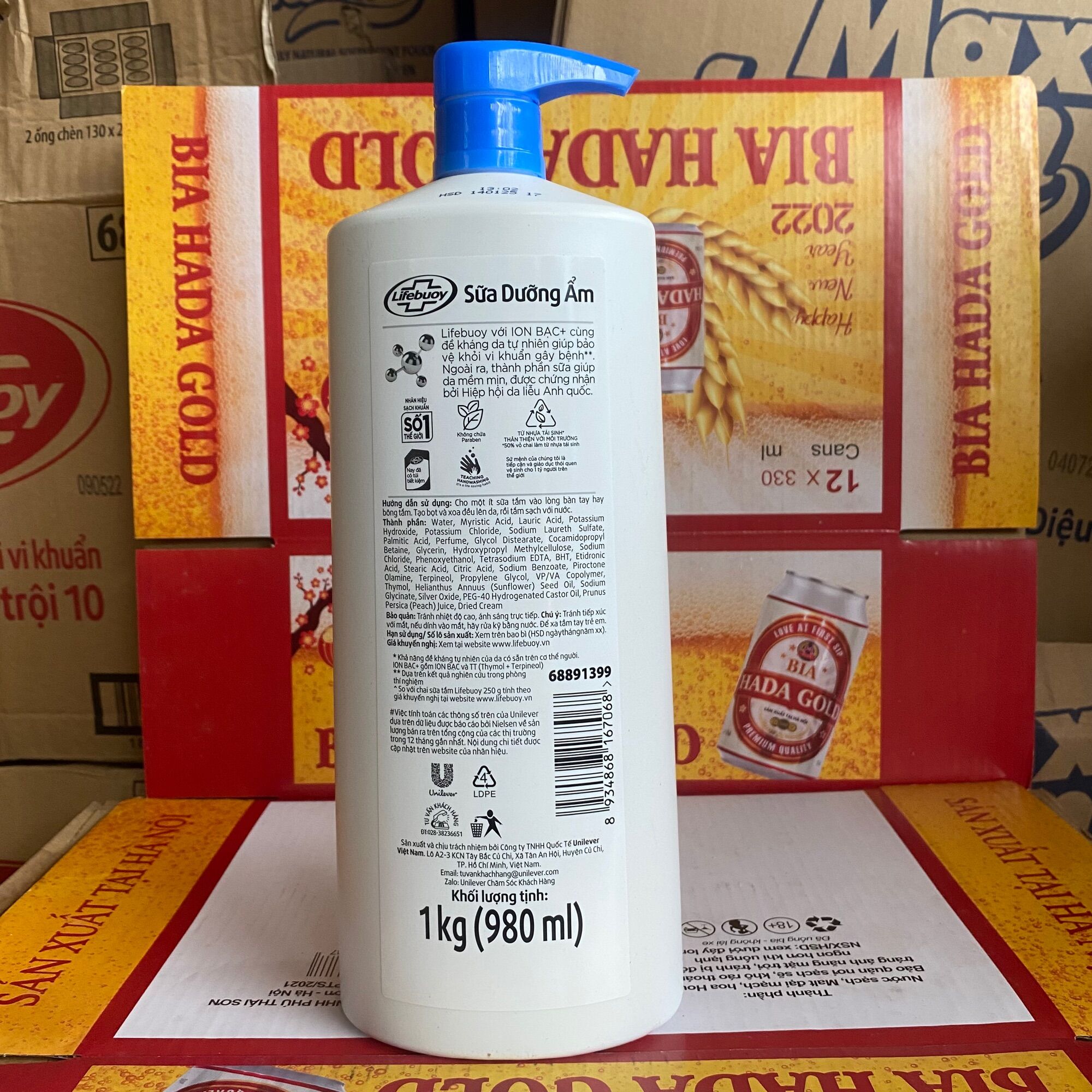 Sữa Tắm Lifebuoy Chăm Sóc Da 1kg (Mầu Xanh)