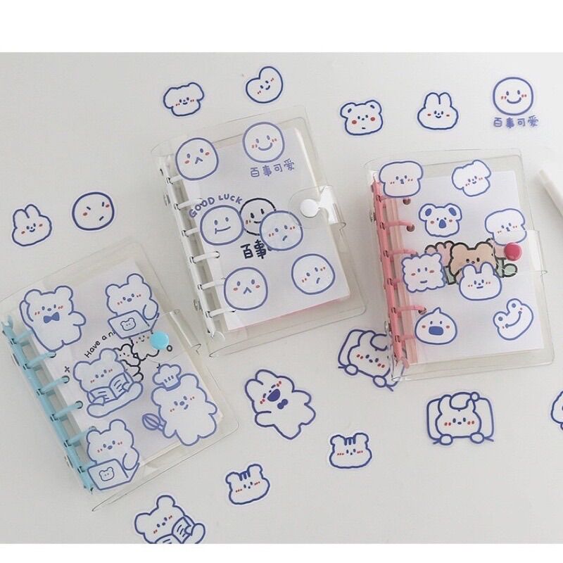 Set Nhãn Dán Sticker Trong Suốt Chống Thấm Nước