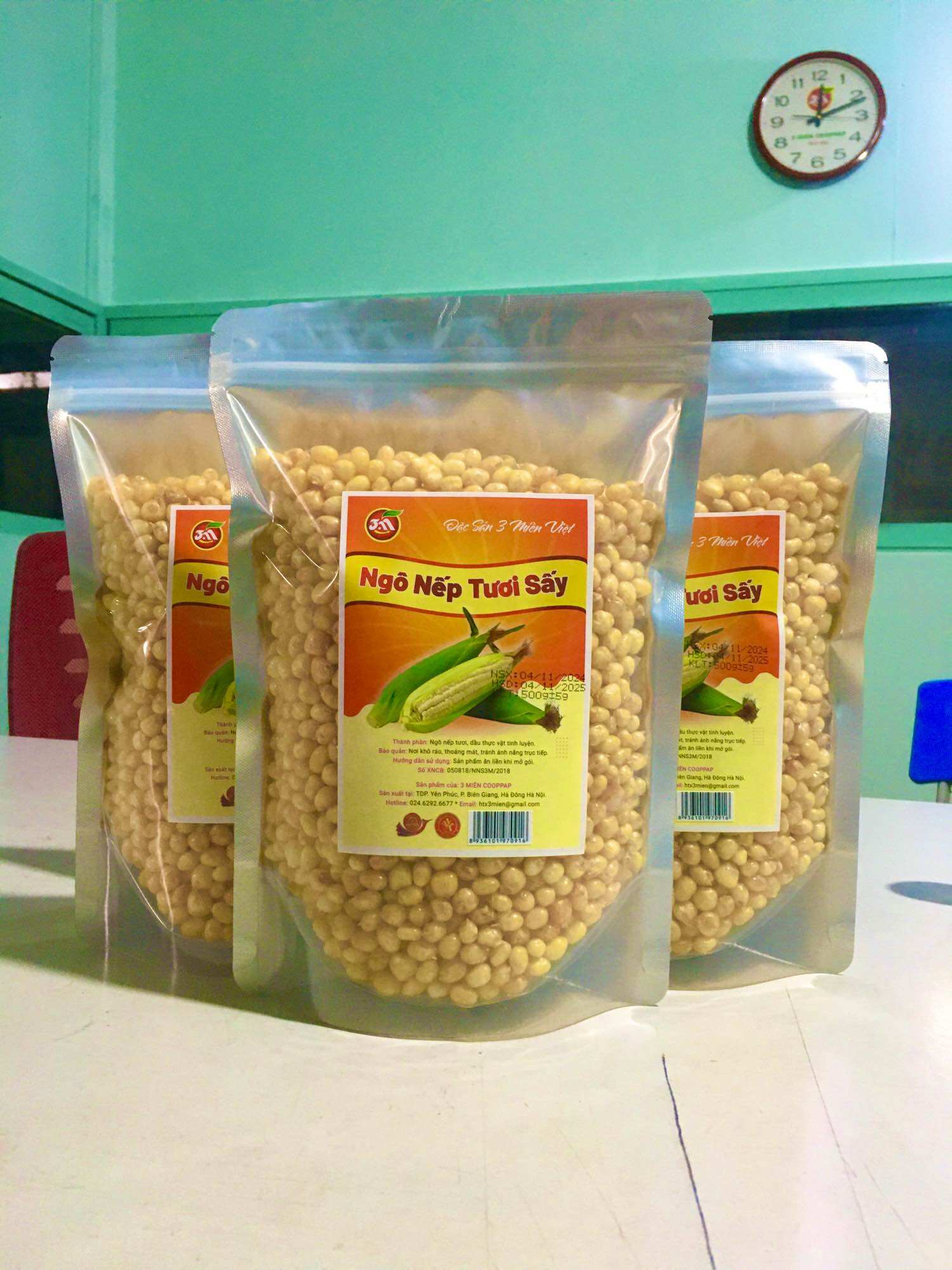 Ngô nếp non tươi sấy giòn 450g