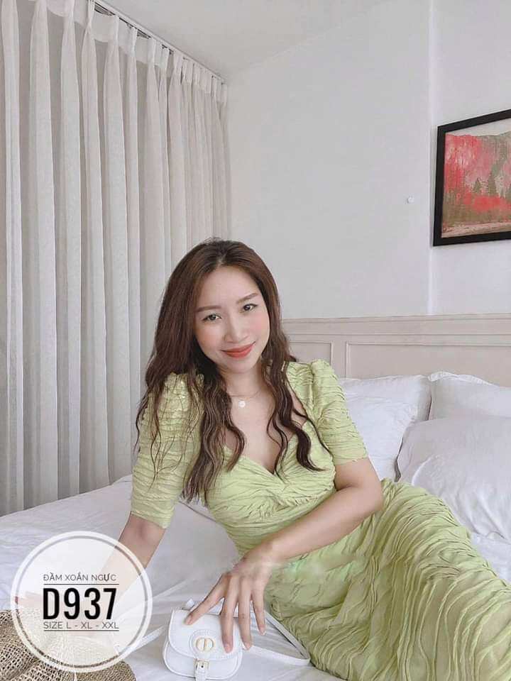 (Bigsize) Đầm thun xoắn ngực 4 màu