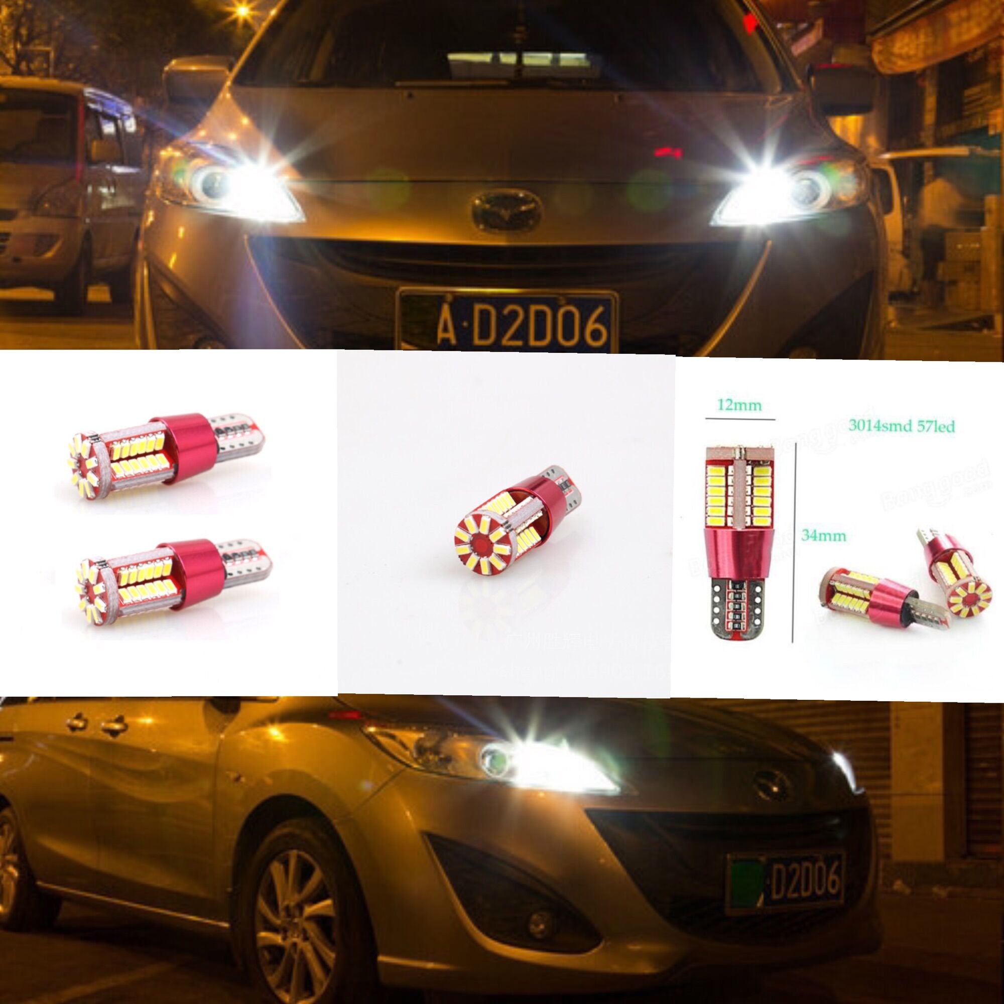 Cặp Đèn Led Demi T10 Cho Ô Tô