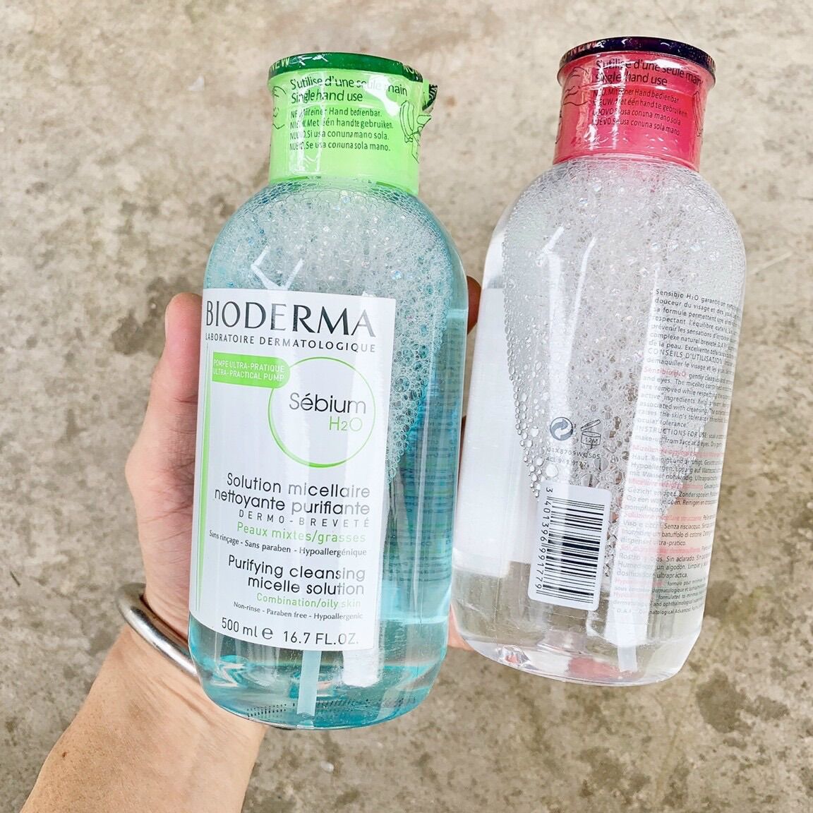 Tẩy trang Bioderma 500ml nắp nhân