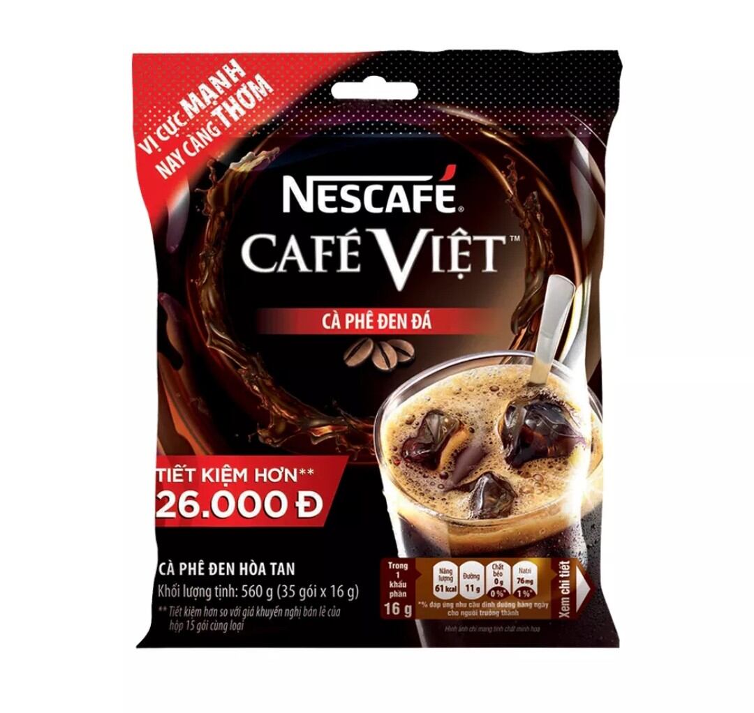[Tạm Hết Hàng] Cà Phê Hoà Tan NESCAFE cafe Việt Cà Phê Đen Đá (35 gói)