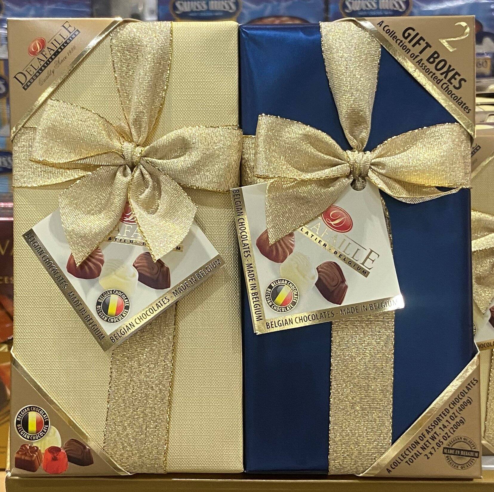 Bộ 2 hộp socola Delafaille Belgian Chocolate Gift Boxes của Bỉ mỗi hộp