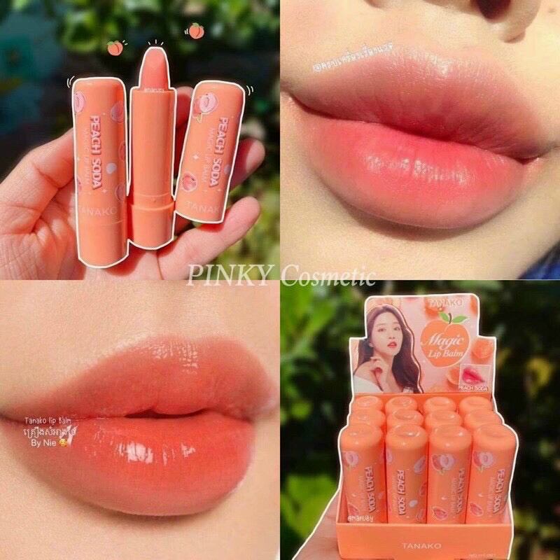Lố 12 Cây Son Dưỡng Đào Son dưỡng màu Đào Peach #LipBalm #KissBeauty-chính hãng nội địa