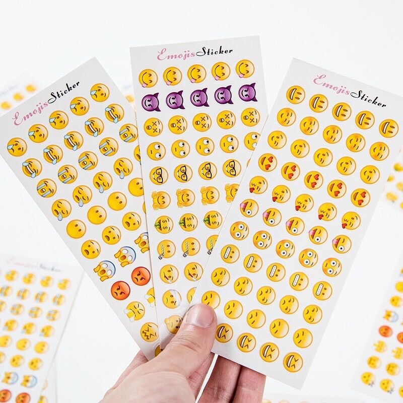 Set 12 tờ sticker icon cảm xúc