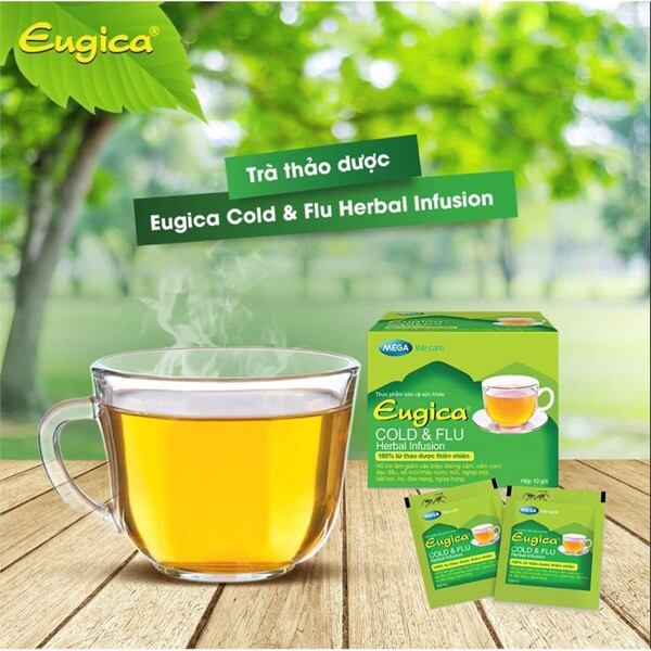 TRÀ THẢO DƯỢC EUGICA COLD& FLU HỘP 10 GÓI