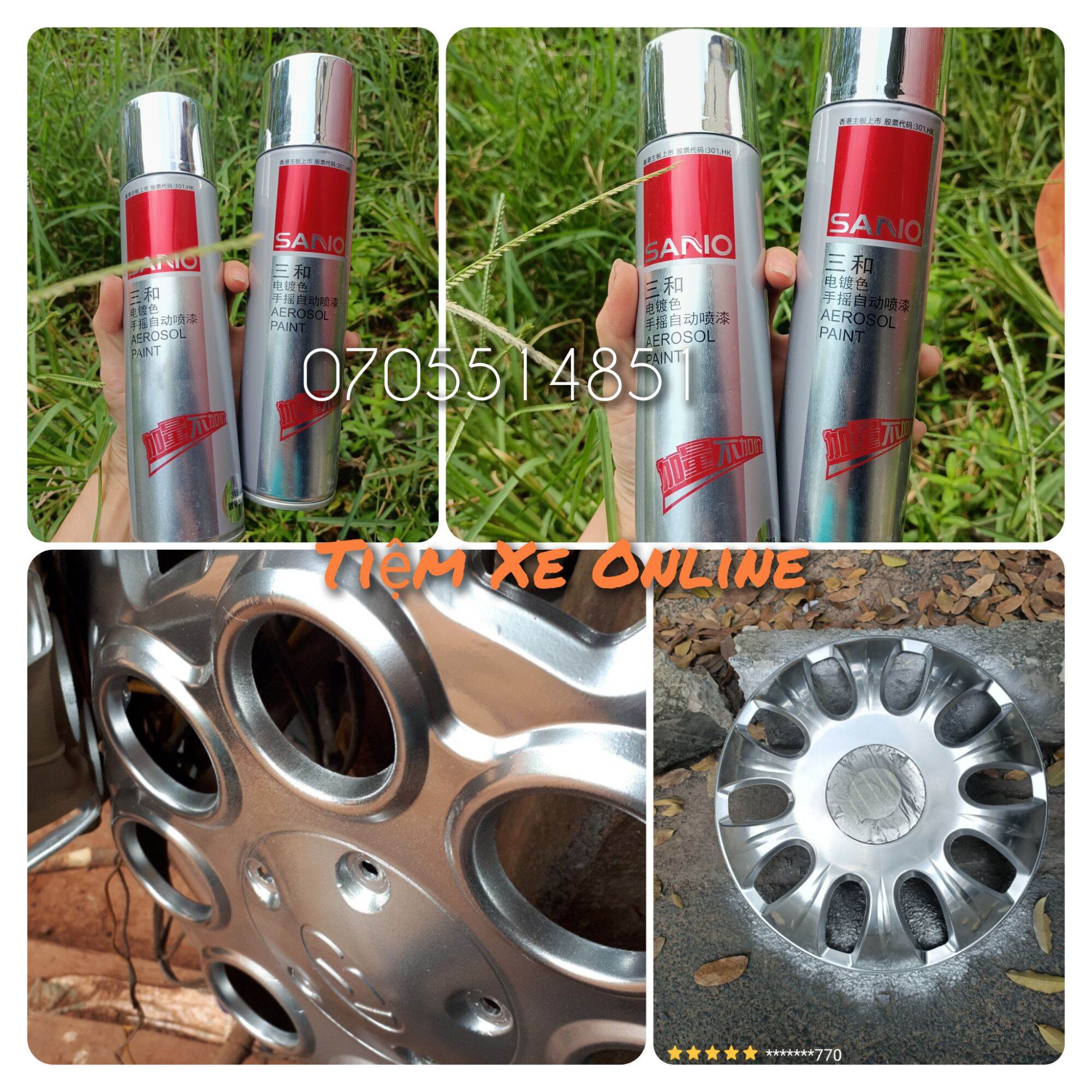 Sơn xịt Crom inox Sano nhập khẩu - 350ml - Mã 318 - Cam kết chất lượng