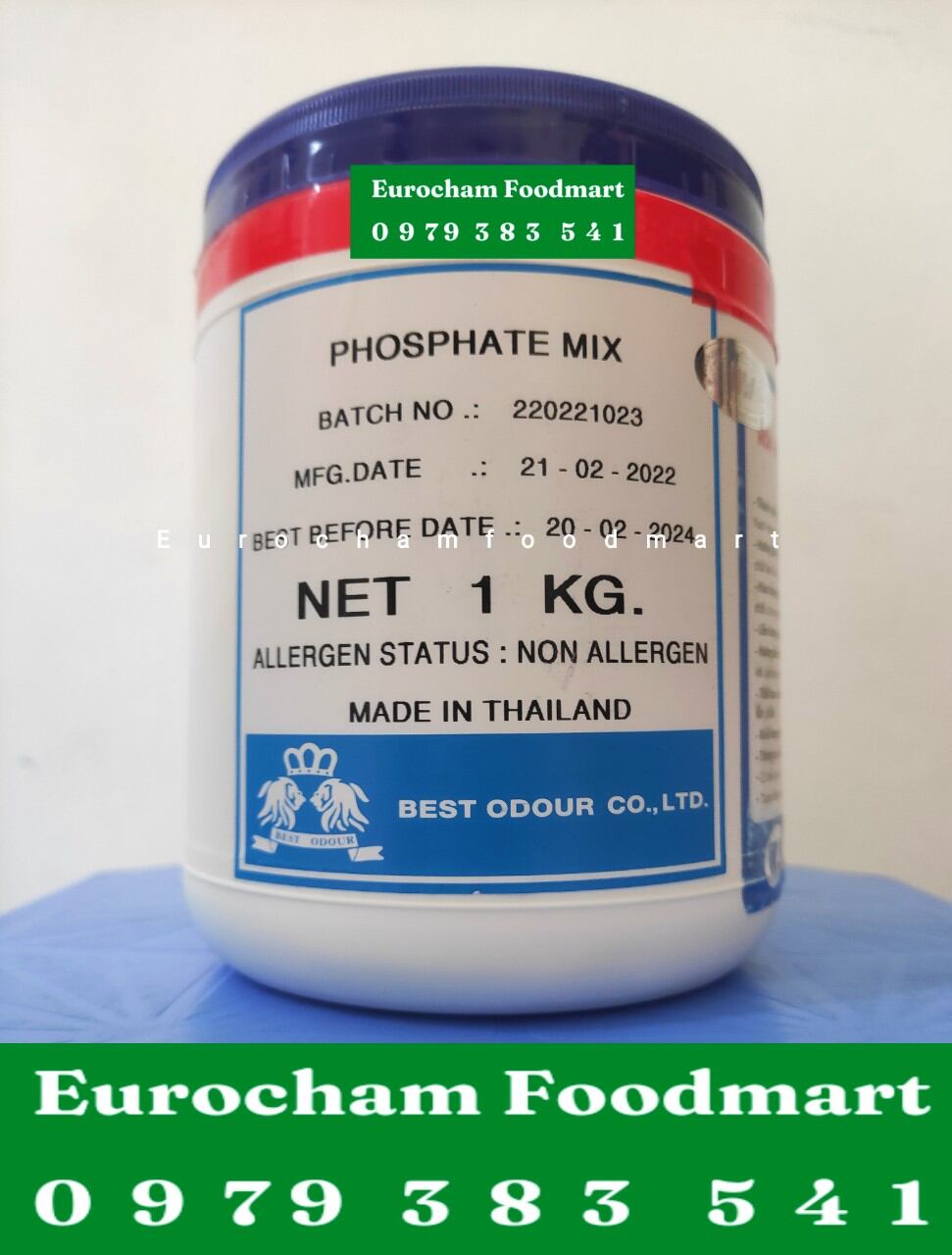Bột phụ gia giòn dai làm giò chả xúc xích nem chua phosphate mix hộp 1kg