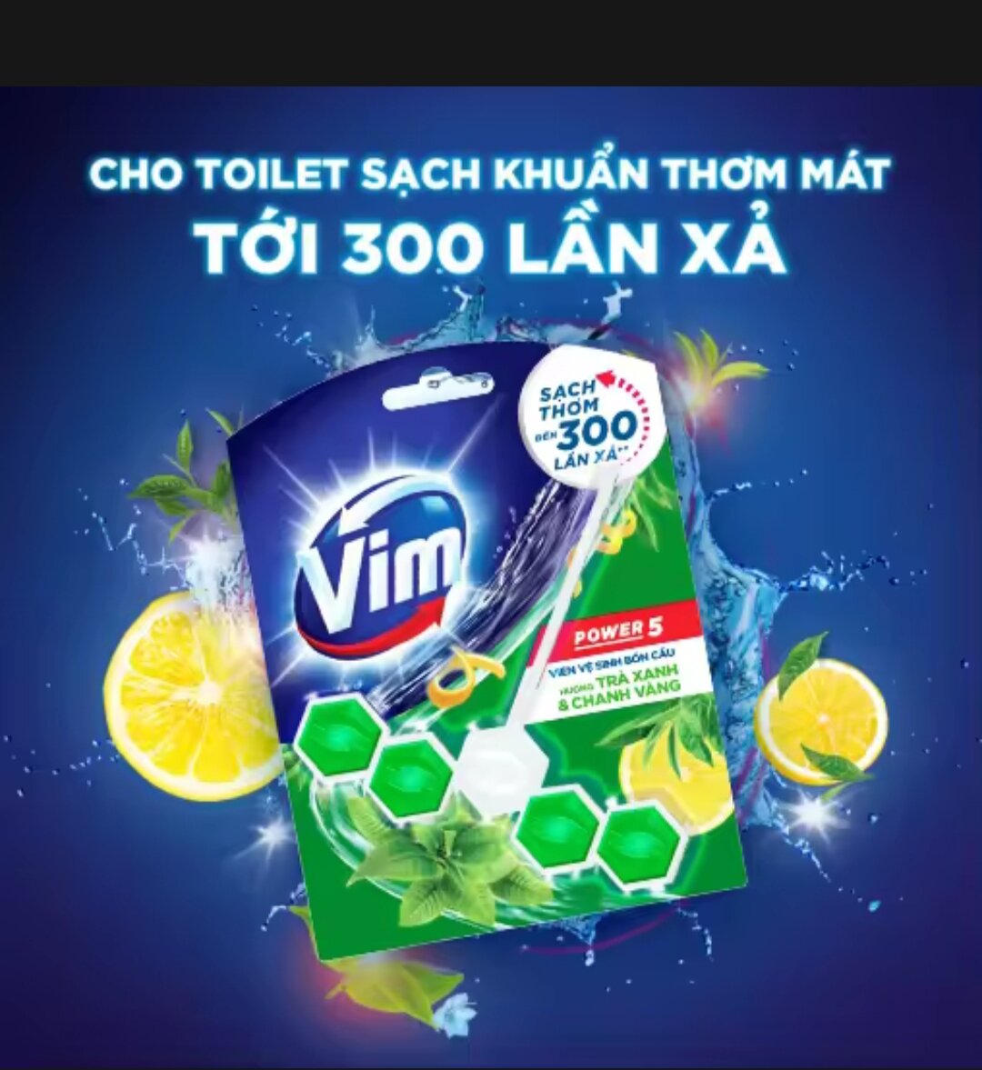 Viên Tẩy Bồn Cầu Vim 55g/viên. 
