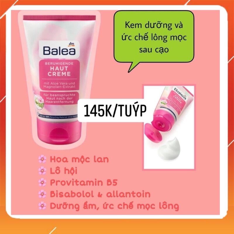 Kem dưỡng sau wax lông Balea 150ml