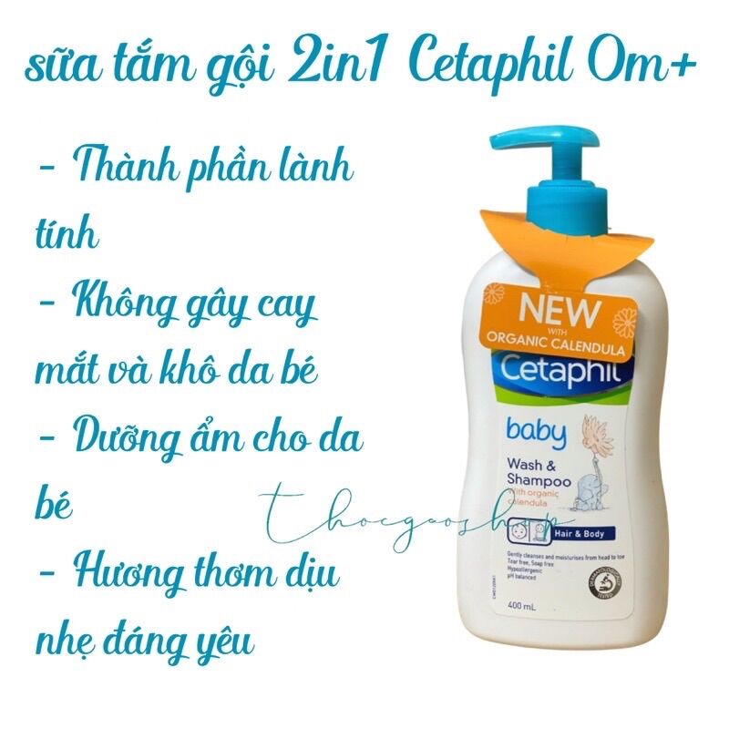 Sữa tắm cetaphil Baby đủ size 230ml nắp bấm và 400ml có vòi