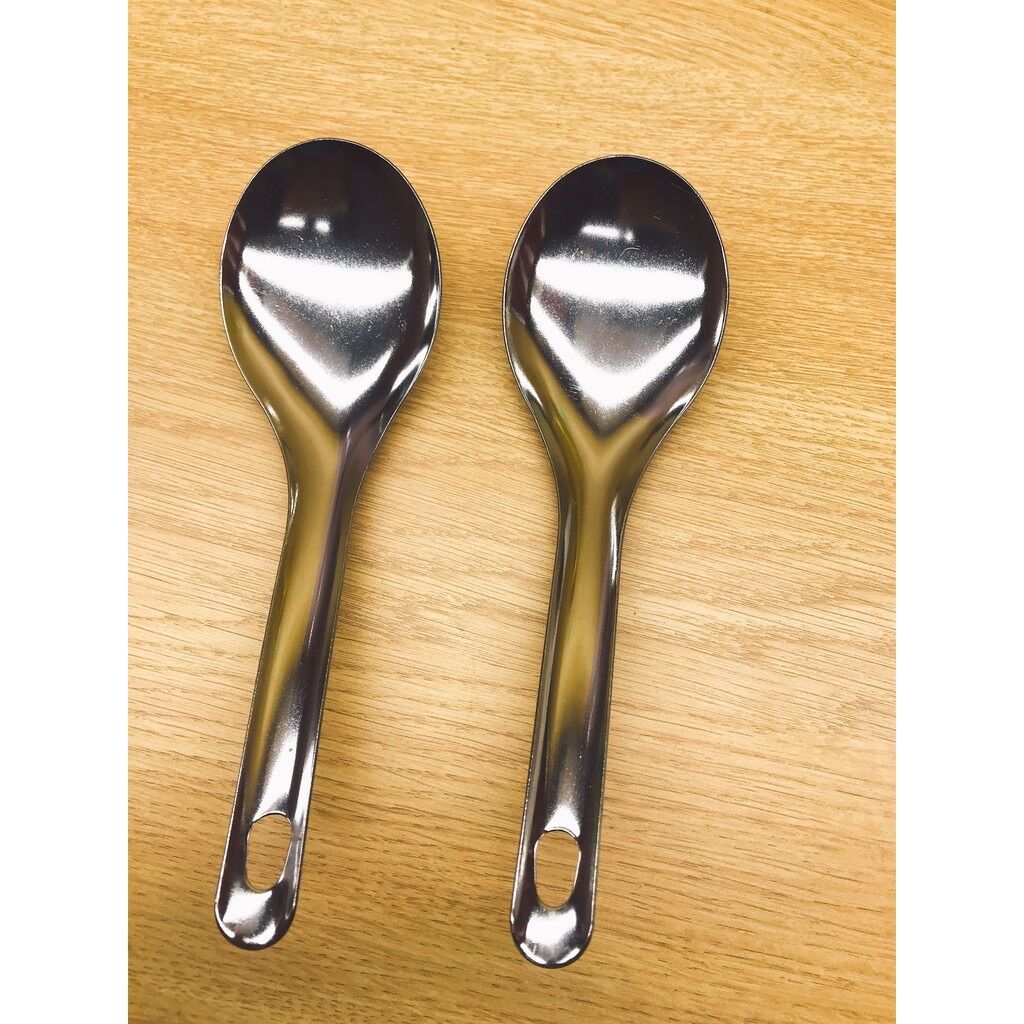 Vá múc canh và múc cơm inox 201 dài 22cm