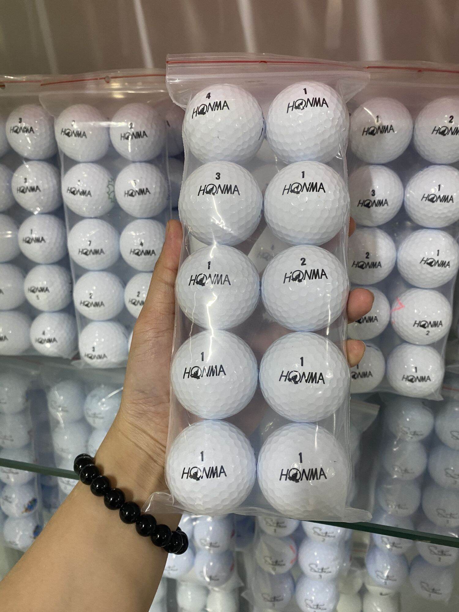 (Set 10 quả ) Bóng Golf HONMA màu trắng độ mới 98%