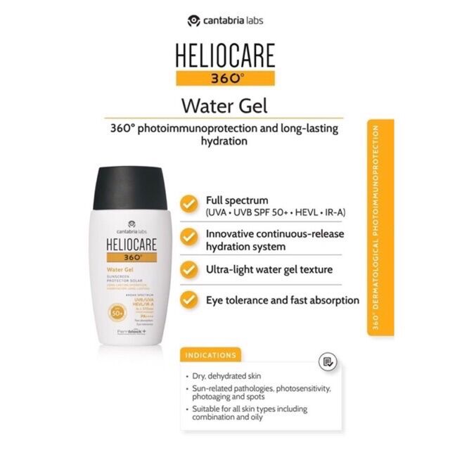 Kem chống nắng Heliocare water gel spf50+