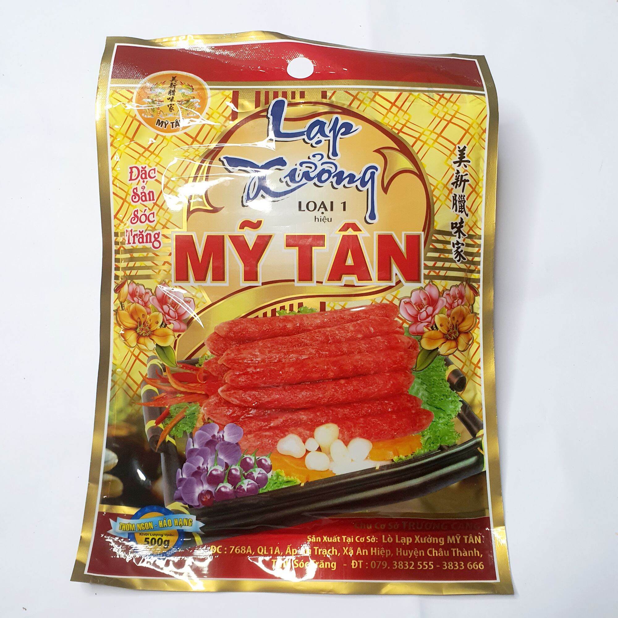 [Gói 500g] Lạp xưởng Mai quế lộ, hiệu Mỹ Tân, ATVSTP