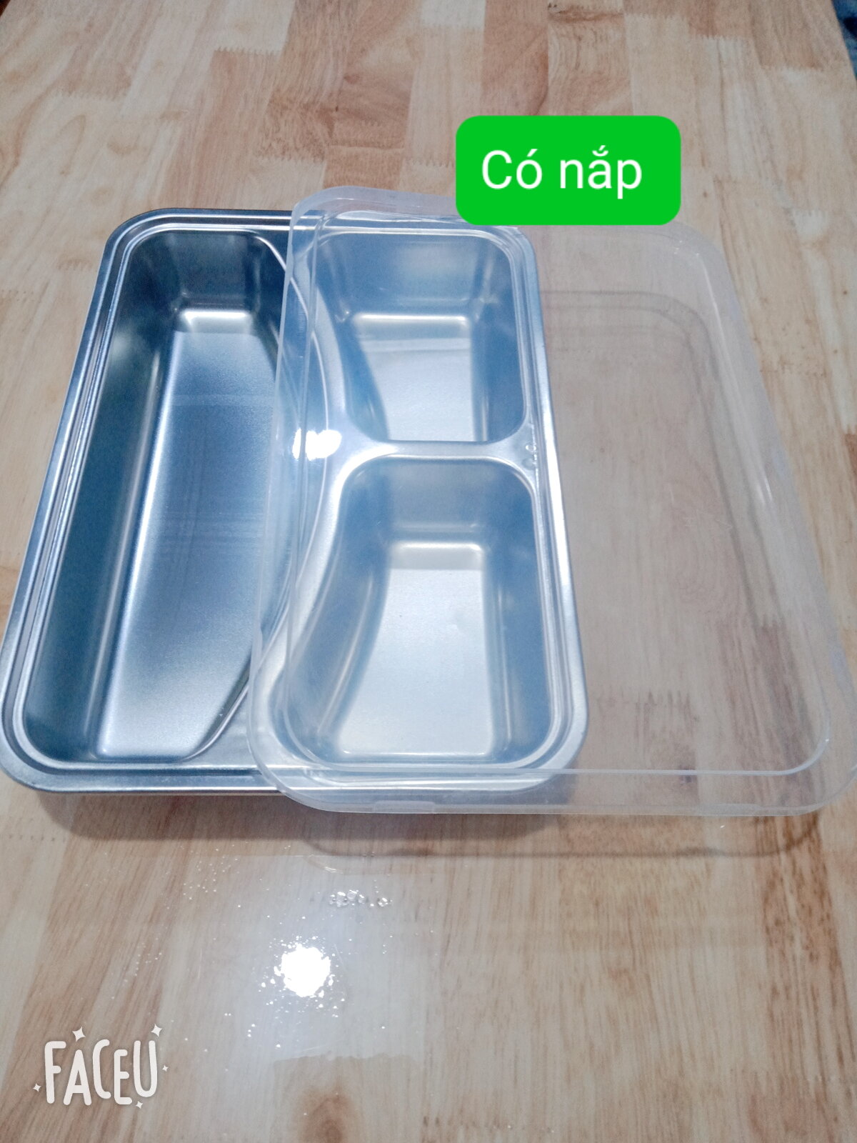 Khay cơm inox 3 ngăn dày Inox cao cấp