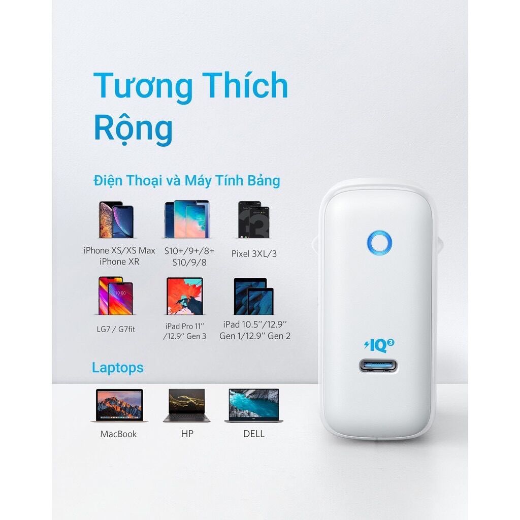 Sạc PowerPort Atom III 60W A2613 (tách tùe bộ SDP B1376)