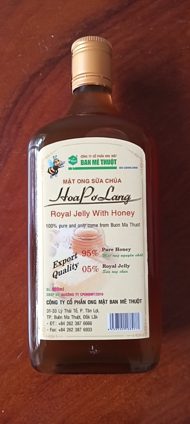 Mật ong sữa chúa Hoa pơ Lang 600ml