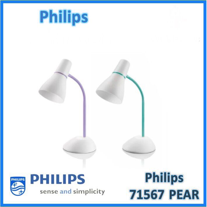 Bộ đèn bàn led 71567 tặng kèm bóng led 6w philips. đèn bàn học thân đèn lò xo chụp đèn nhựa pvc cao cấp chống chói sử dụng đui e27 dễ dàng thay thế . sản phẩm chính hãng philips.