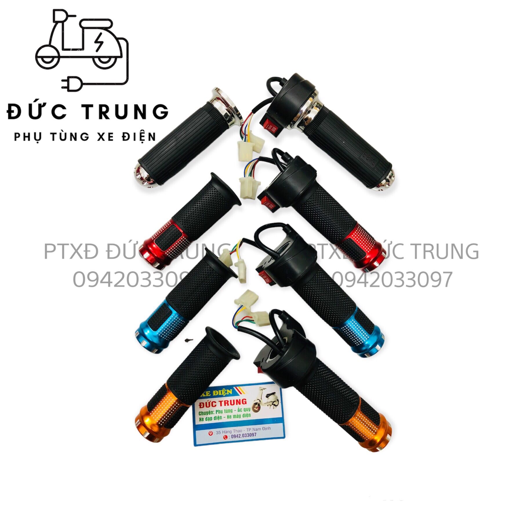 Tay ga xe điện dibao, vespa có nút thay đổi tốc độ