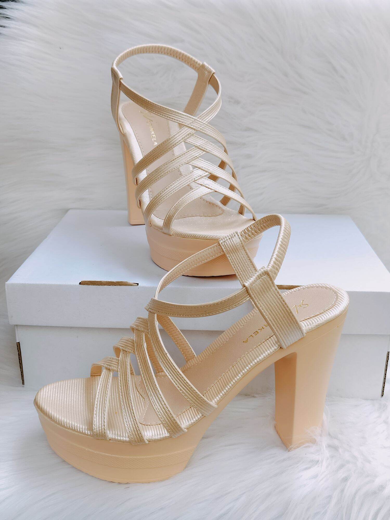 Sandal Cao Gót Nữ Đế Xuồng Cao 12p.Hậu Thun
