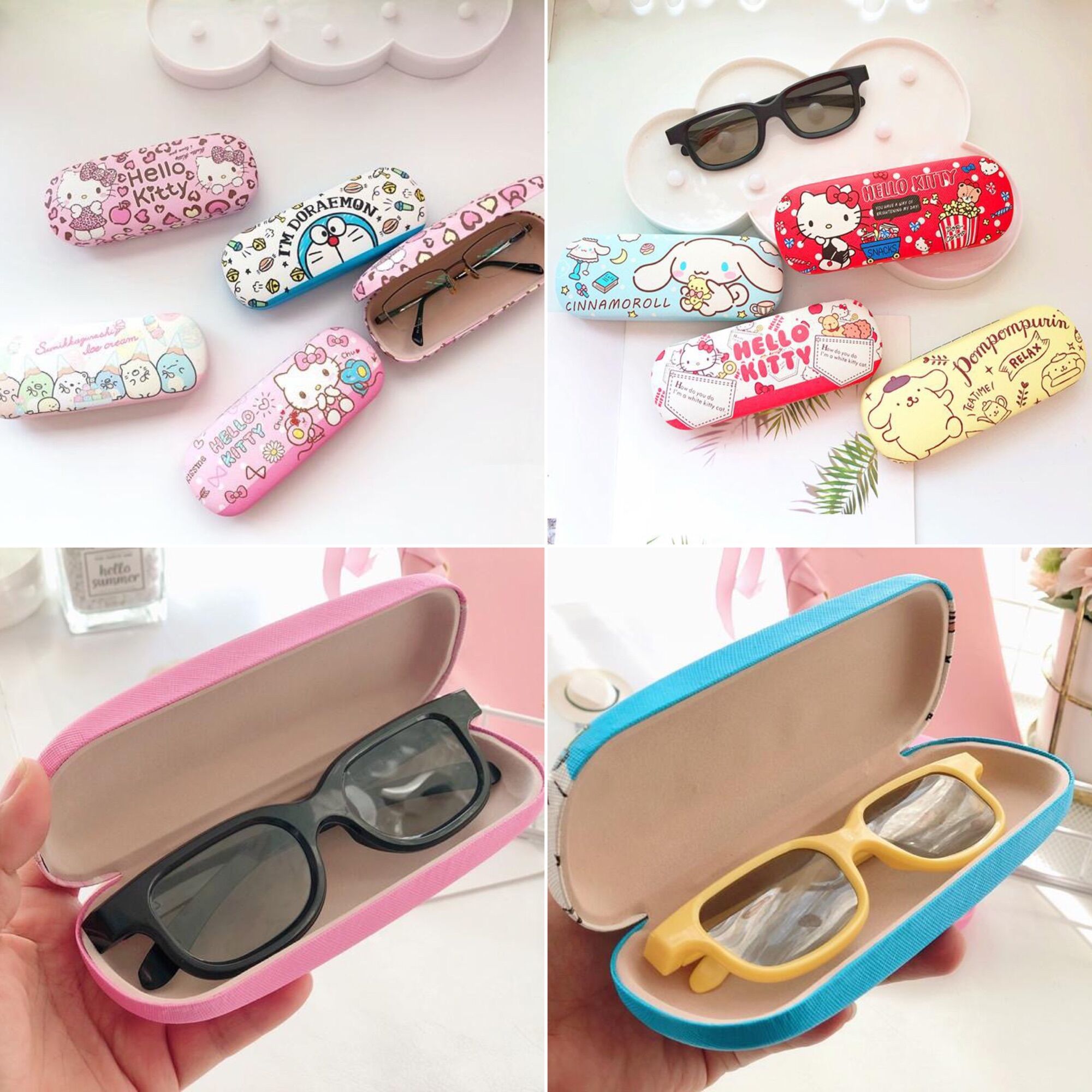 HỘP ĐỰNG MẮT KÍNH HELLO KITTY - DORAEMON