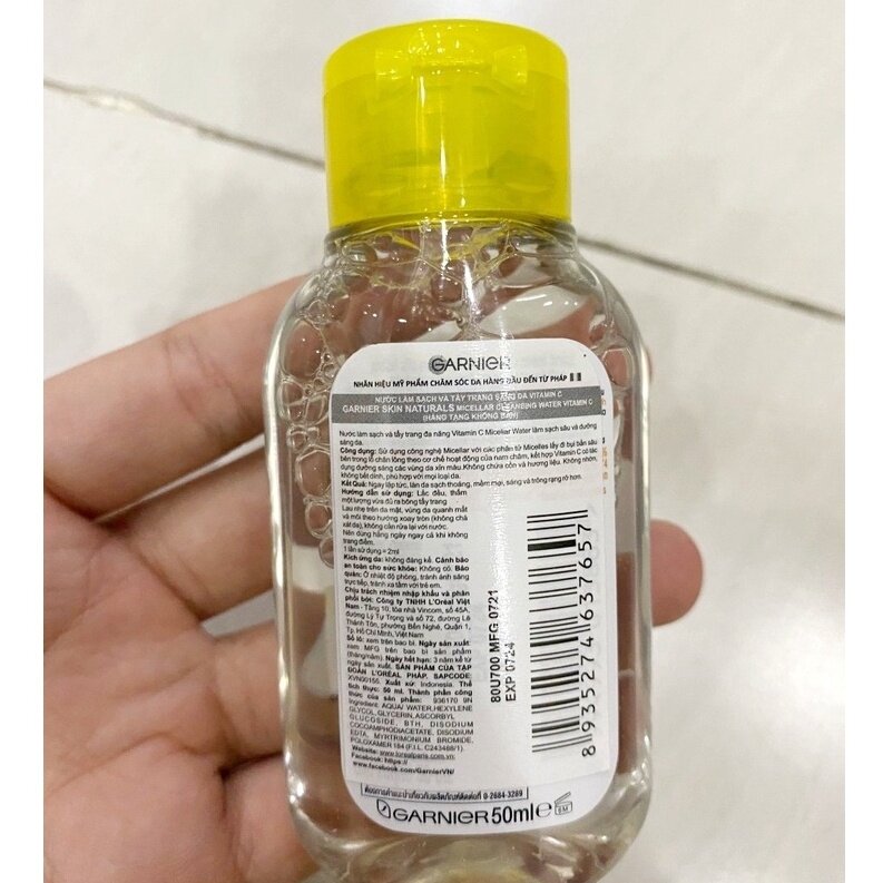 Nước tẩy trang Garnier vàng 50ml