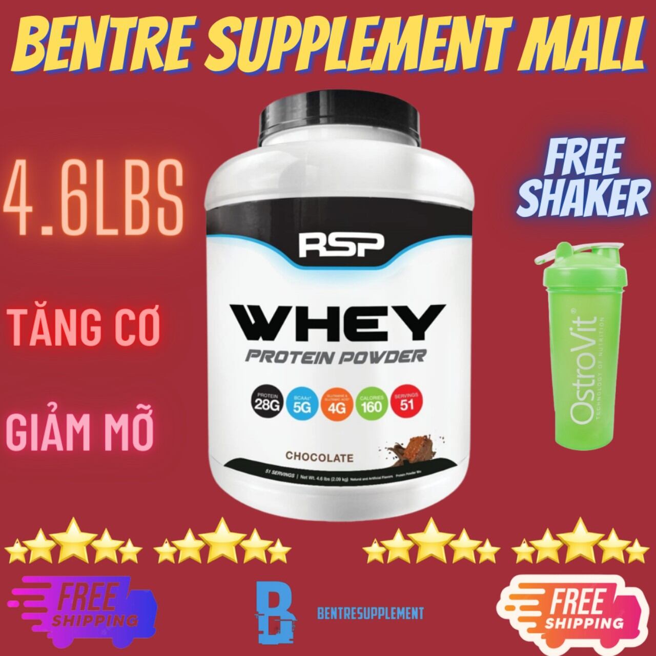 RSP Whey Protein Powder - Whey Sinh Viên Tốt 51 Servings