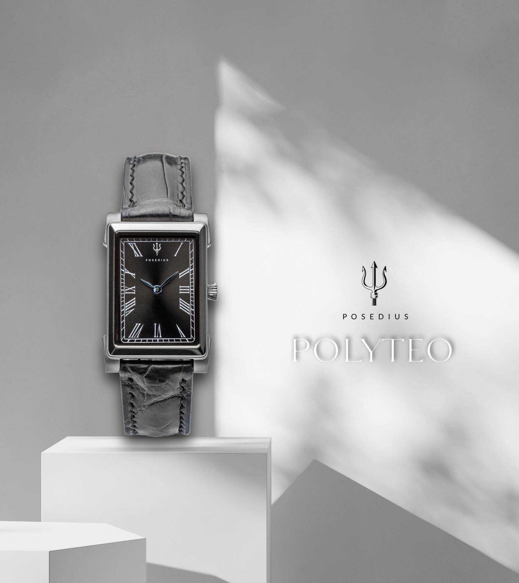 Polyteo-02 với dây da alligator đen