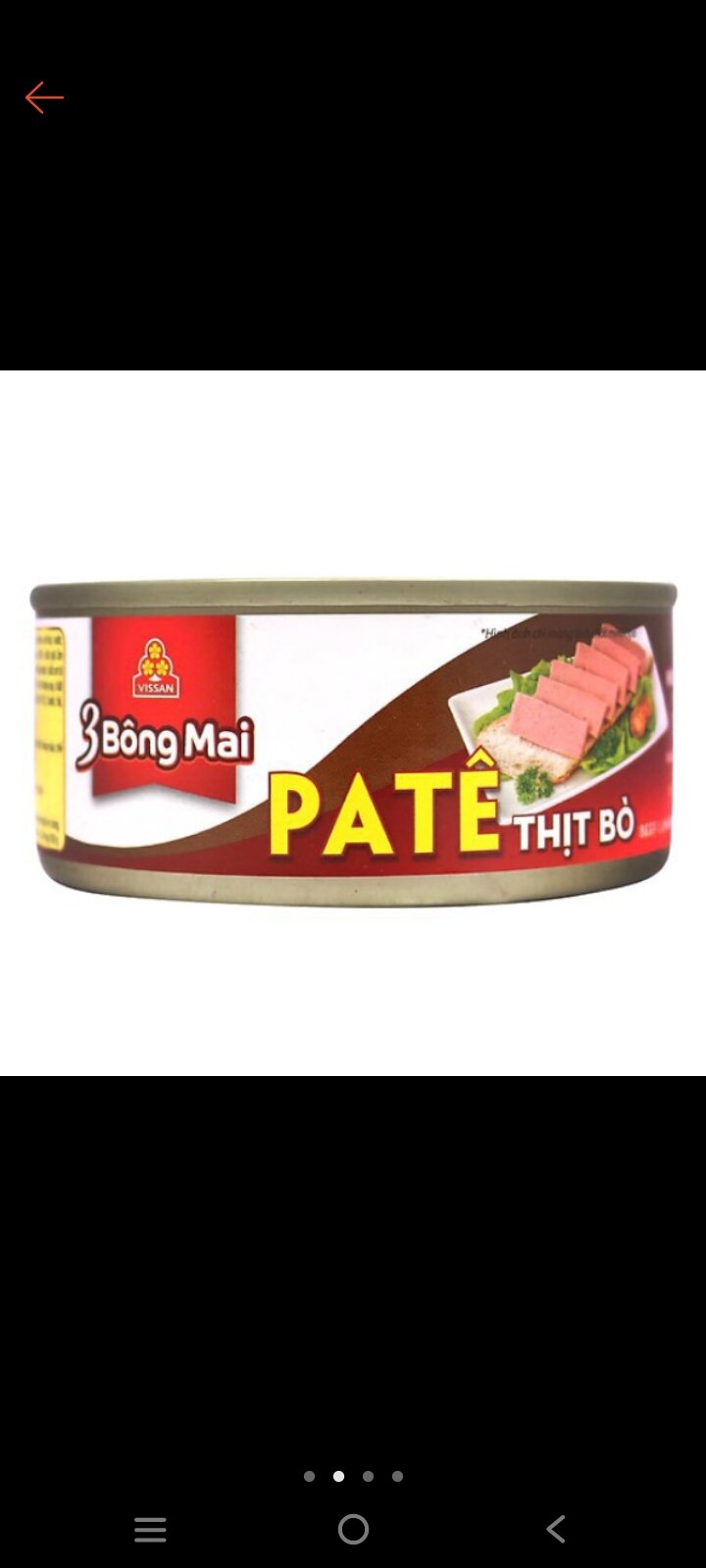 Combo 4 lon Pate Thịt Bò 3 Bông Mai (150g/1 lon)